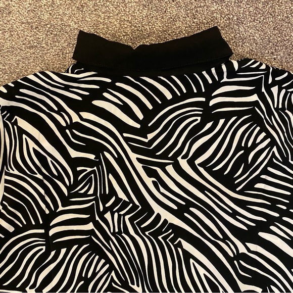 Michael Kors Women's Long Sleeves Blouse Black White Button Up Size S - NWT $110 - Picture 7 of 13